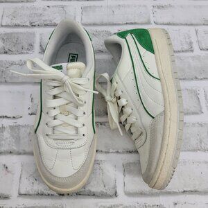 PUMA Premier Court Archive Sneakers White Green Youth 4 Women's 6.5